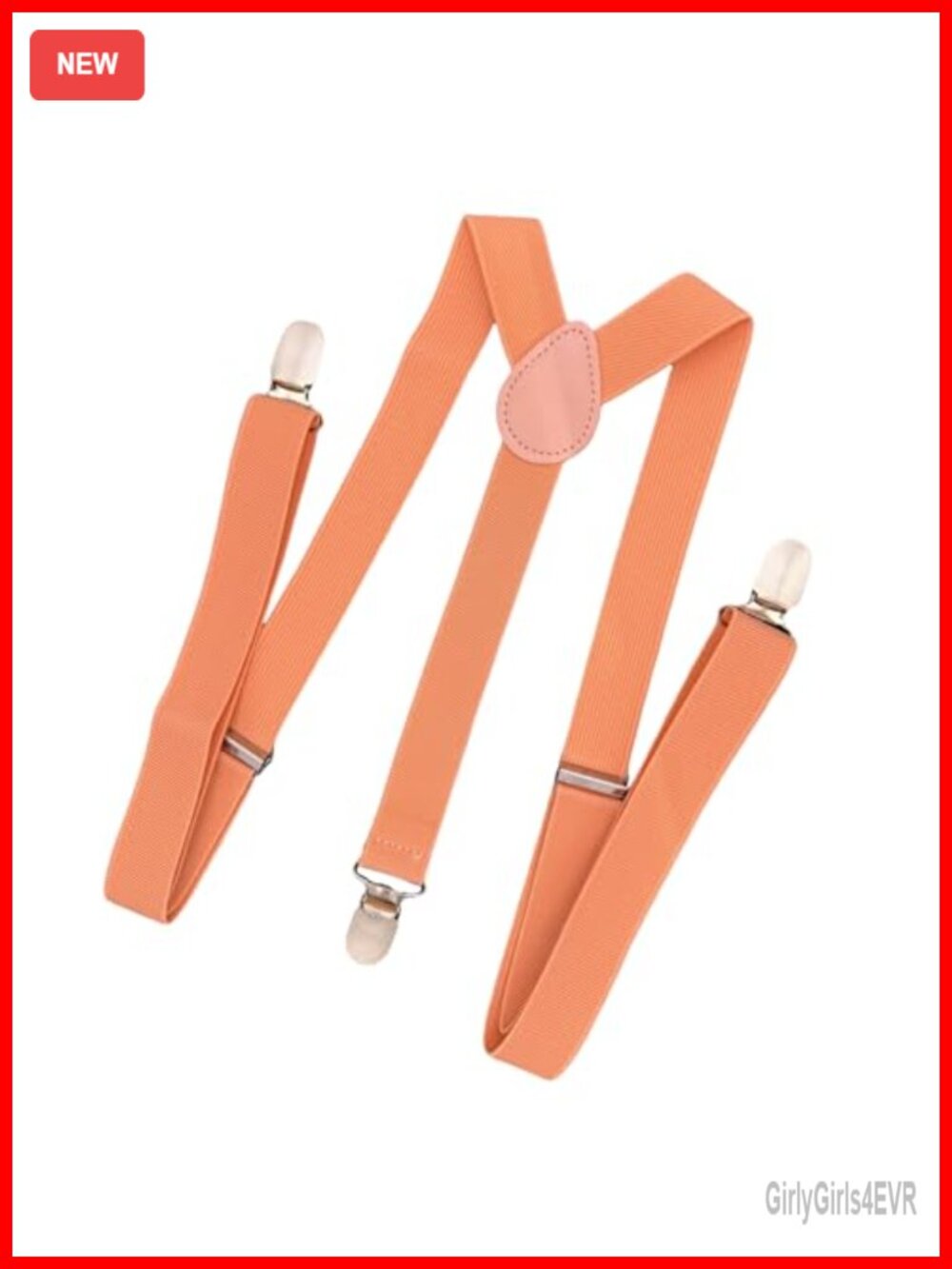 Men's Y-Back Suspenders Elastic Adjustable with Strong Clips